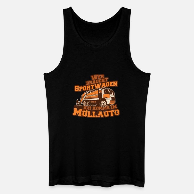 Müllauto Spruch - Männer Bio Tank Top - Schwarz