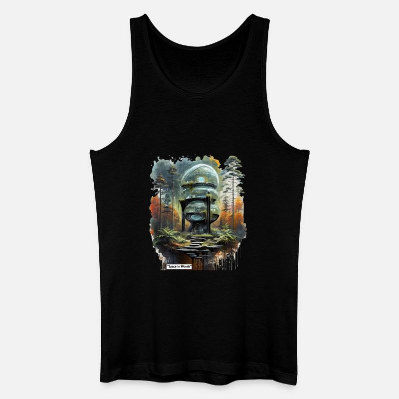 Raum in Woods Dome - Männer Bio Tank Top - Schwarz