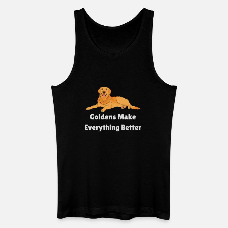 Golden Retriever machen alles besser - Männer Bio Tank Top - Schwarz