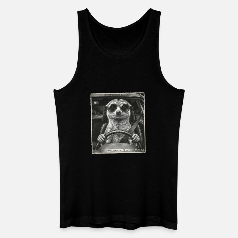 Suricate Clignotant - Débardeur bio Homme - noir
