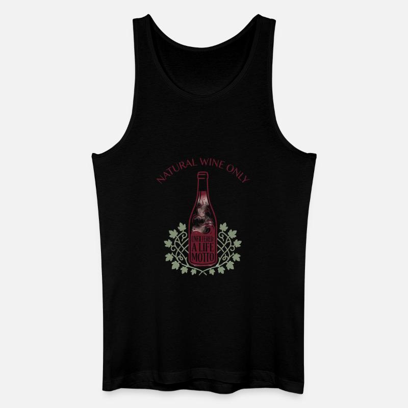 Natural Wine Only - Männer Bio Tank Top - Schwarz