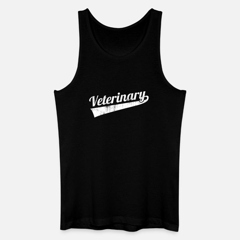 Lustiger Tierarzt - Männer Bio Tank Top - Schwarz