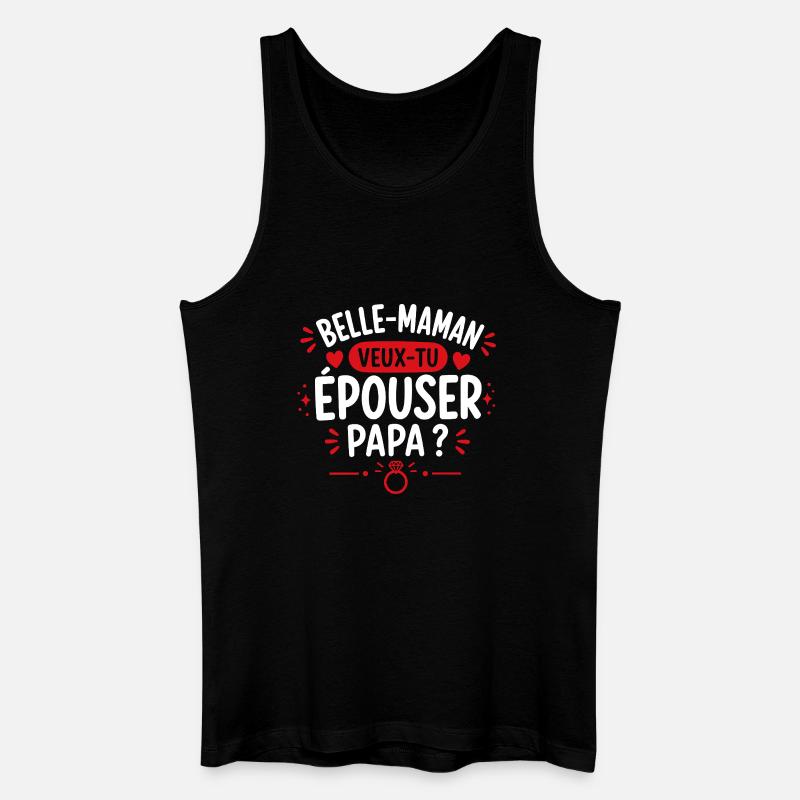 Stiefmutter: Willst du Papa heiraten? - Männer Bio Tank Top - Schwarz