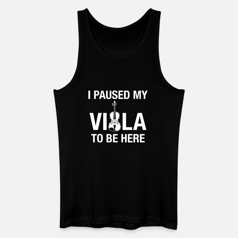 Bratsche Paused Viola Practice Musiker - Männer Bio Tank Top - Schwarz