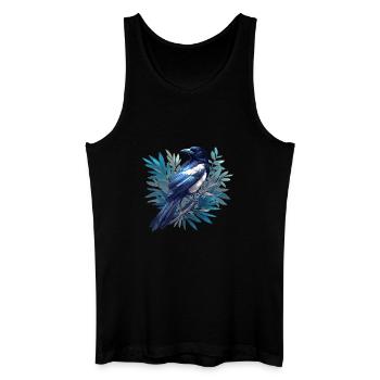 Elstern Elster - Männer Bio Tank Top - Schwarz - Vorne