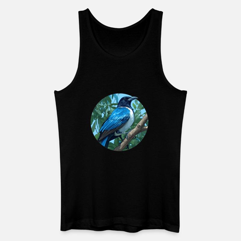 Elstern Elster - Männer Bio Tank Top - Schwarz