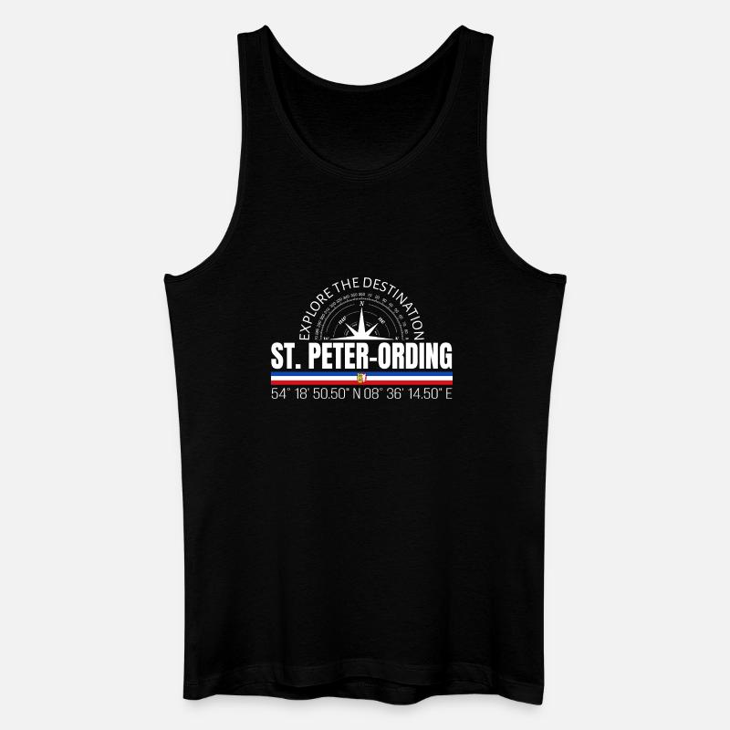 St. Peter-Ording  - Männer Bio Tank Top - Schwarz