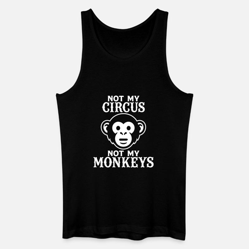 Pas mon cirque, pas mes singes - Débardeur bio Homme - noir