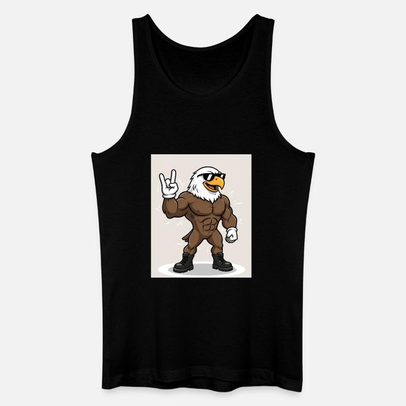 Stark & Cool – Tierischer Power Style - Männer Bio Tank Top - Schwarz