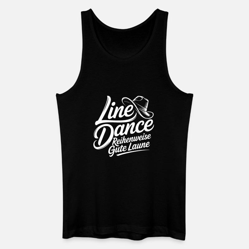 Line Dance Gute Laune - Männer Bio Tank Top - Schwarz