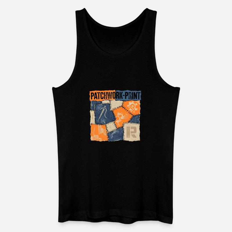 Patchwork Recycling - Men’s Organic Tank Top - black