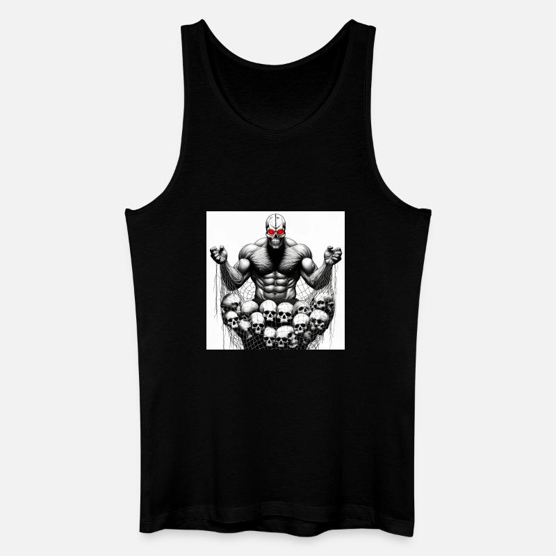 Muscular Net Schädel - Männer Bio Tank Top - Schwarz