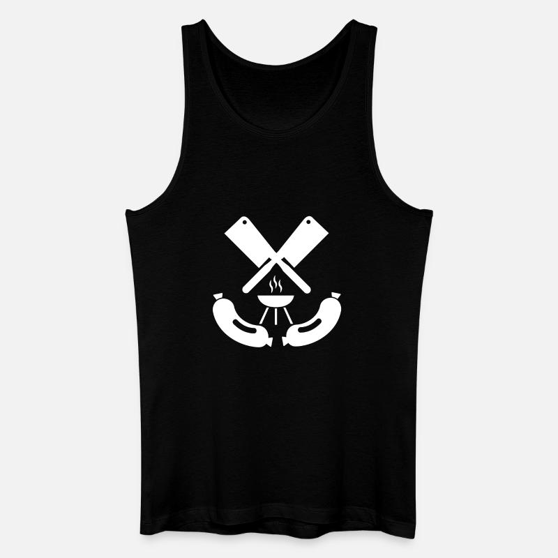 Grillen - Männer Bio Tank Top - Schwarz