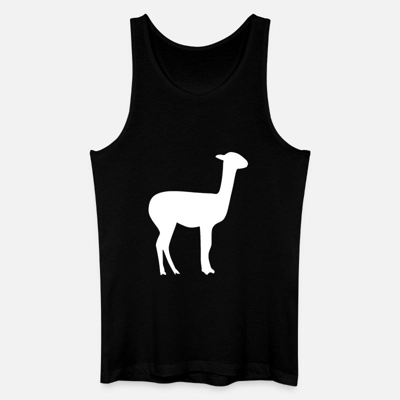 Lama - Männer Bio Tank Top - Schwarz