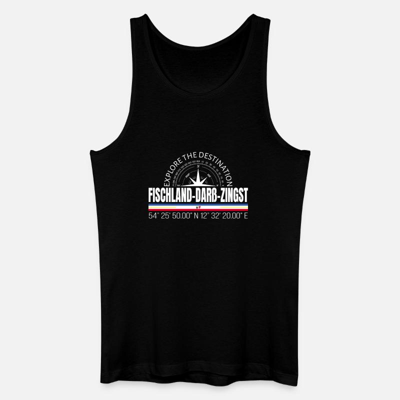 Fischland - Darß - Zingst - Männer Bio Tank Top - Schwarz