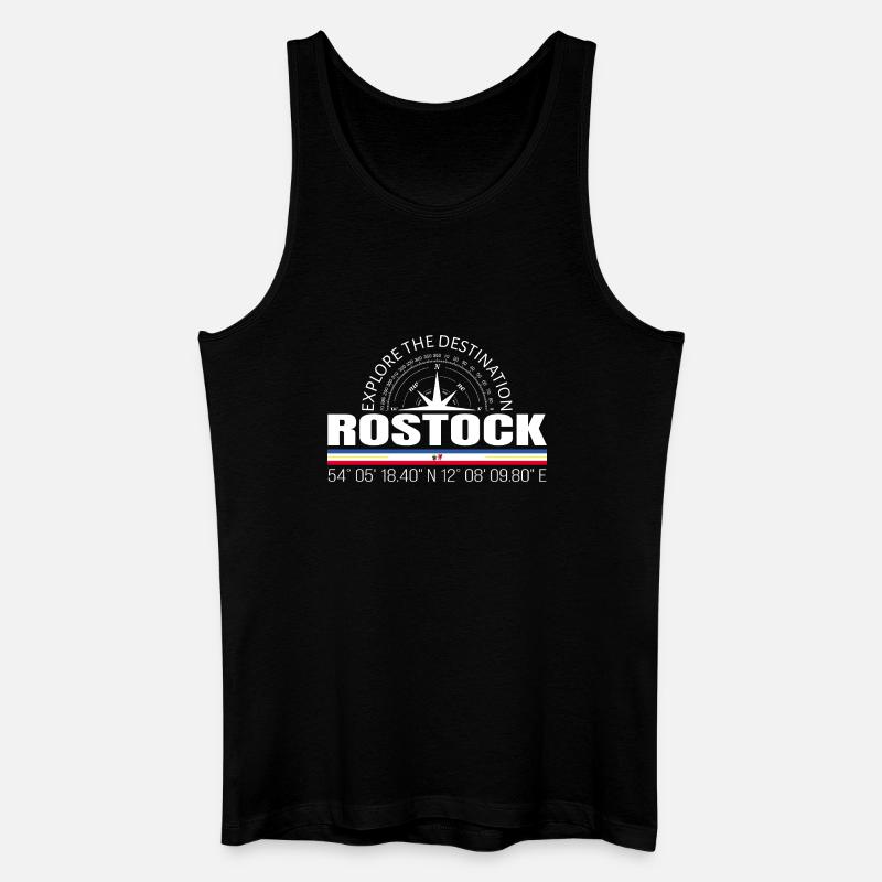 Rostock - Männer Bio Tank Top - Schwarz