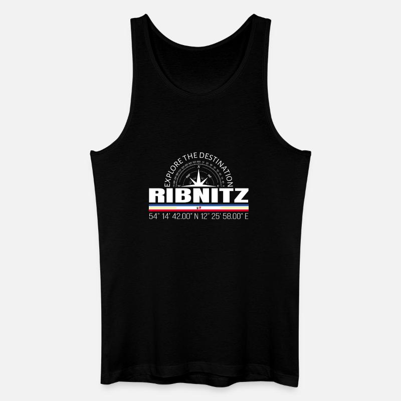 Ribnitz - Männer Bio Tank Top - Schwarz