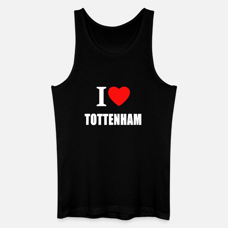 Ich liebe Tottenham - Männer Bio Tank Top - Schwarz