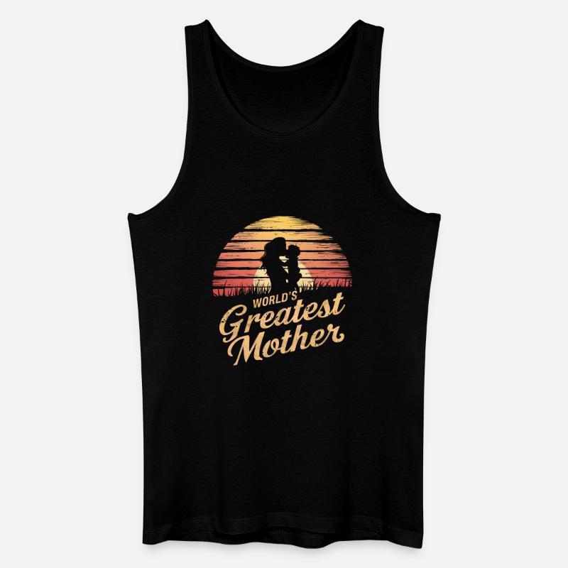 Die größte Mutter der Welt - Männer Bio Tank Top - Schwarz