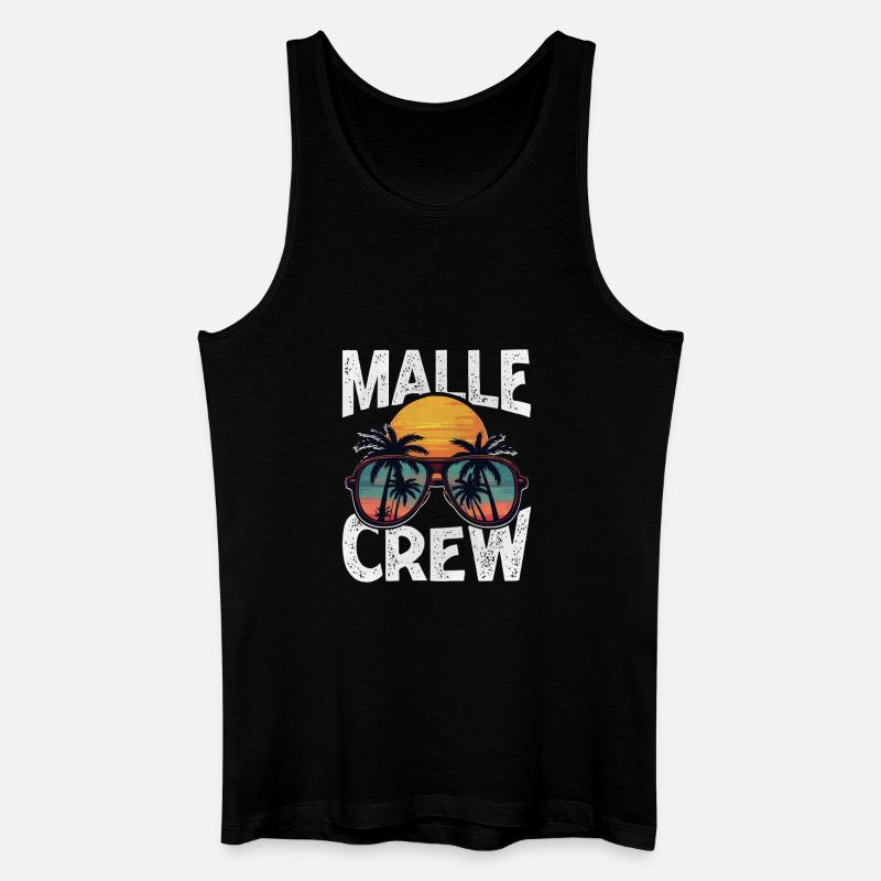 Malle Crew - Männer Bio Tank Top - Schwarz