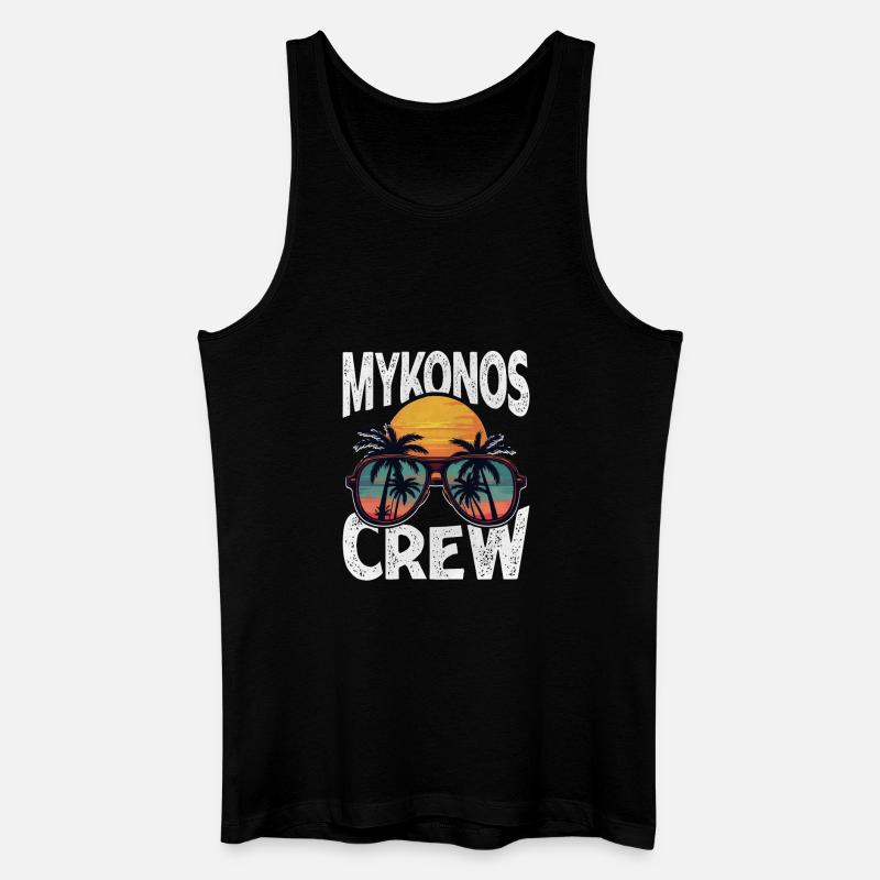 Mykonos Crew - Männer Bio Tank Top - Schwarz