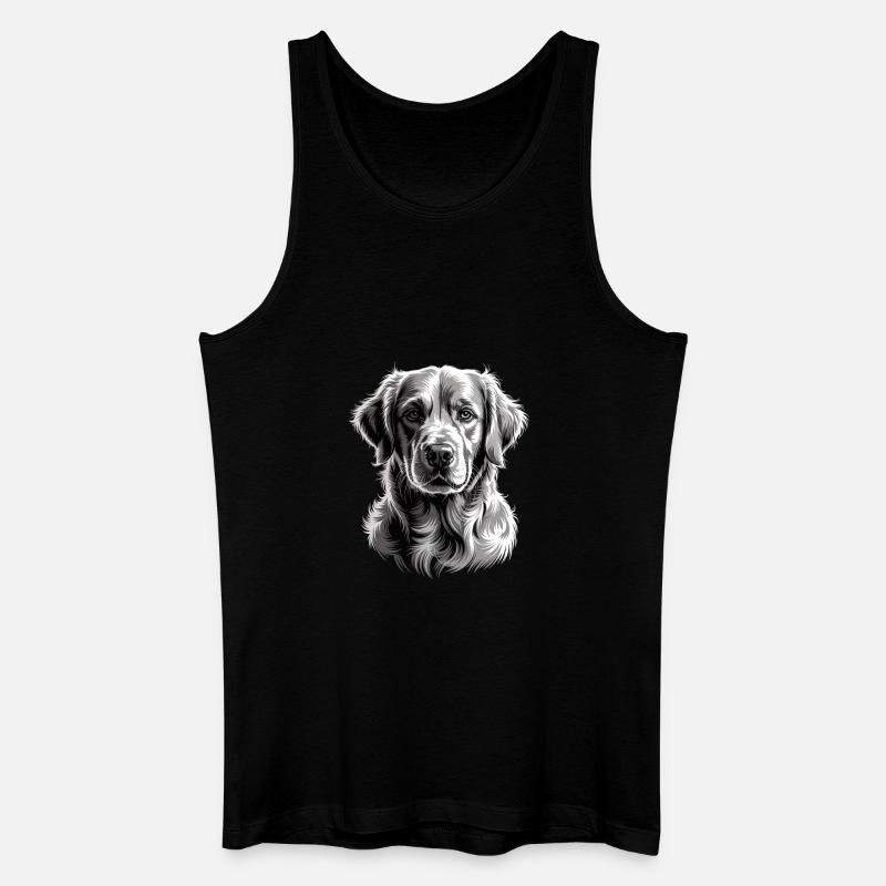 Golden Retriever - Männer Bio Tank Top - Schwarz