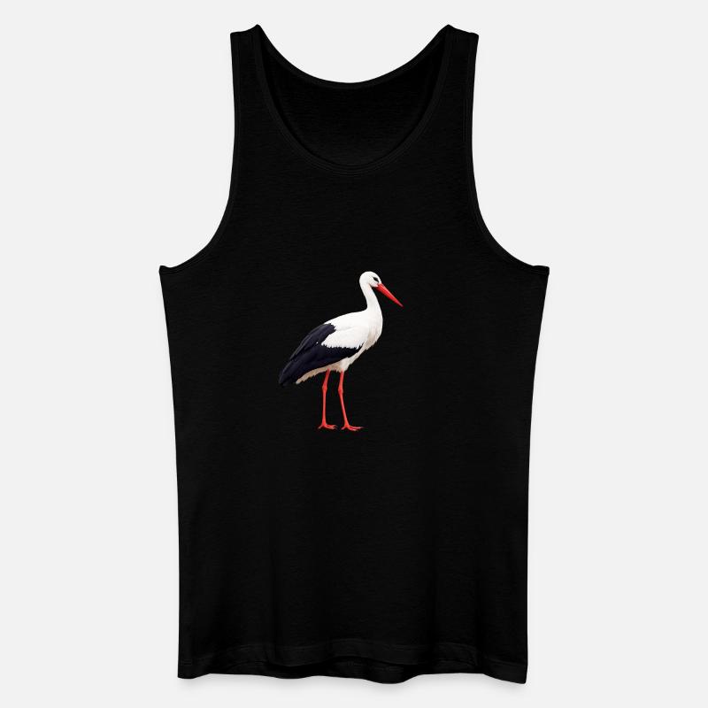 Storch - Männer Bio Tank Top - Schwarz