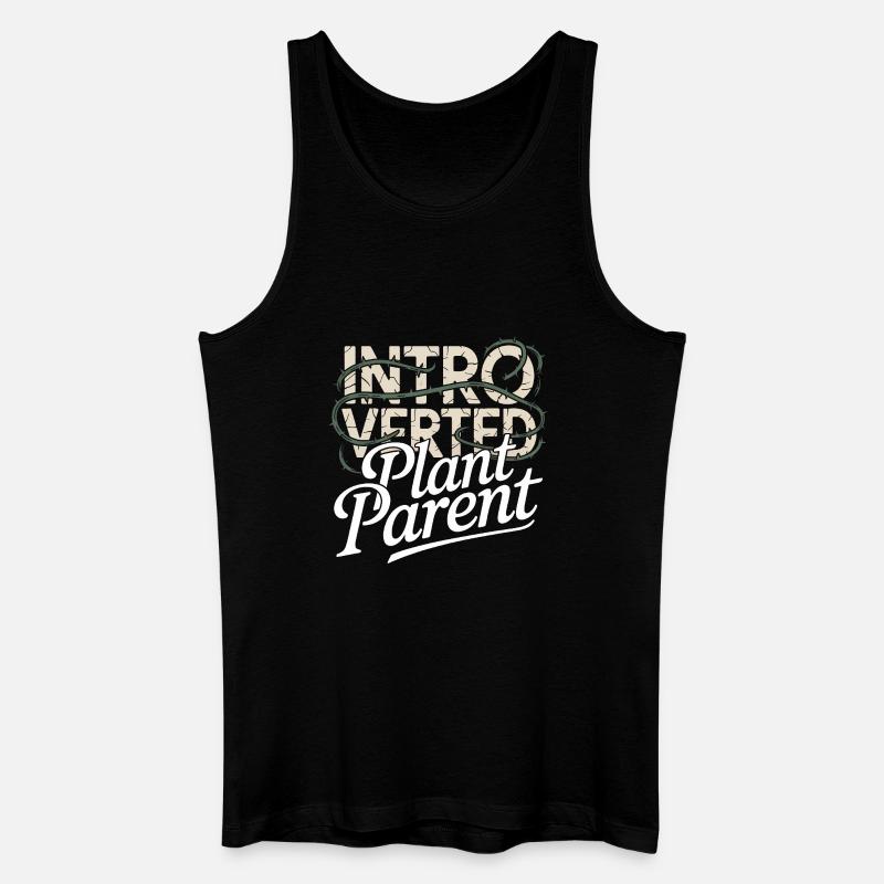 Introvertierter Pflanzenelternteil - Männer Bio Tank Top - Schwarz