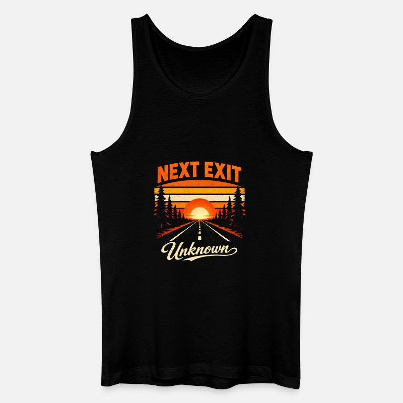 Next exit Unknown | Road trip - Men’s Organic Tank Top - black