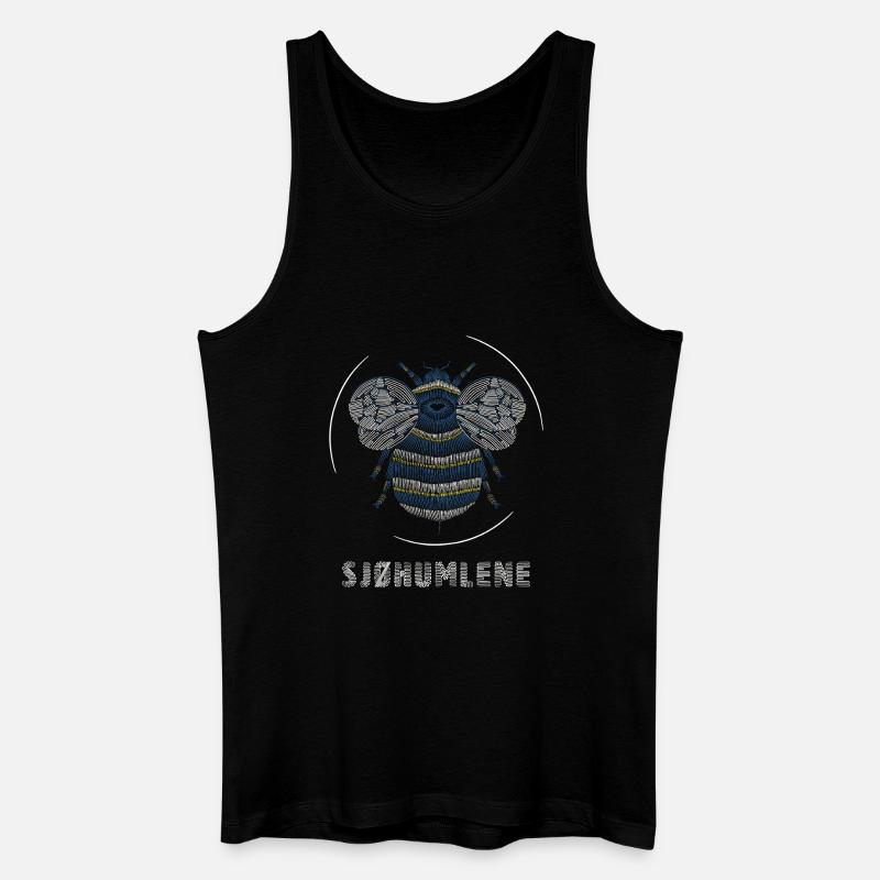 Die See hüpft - Männer Bio Tank Top - Schwarz