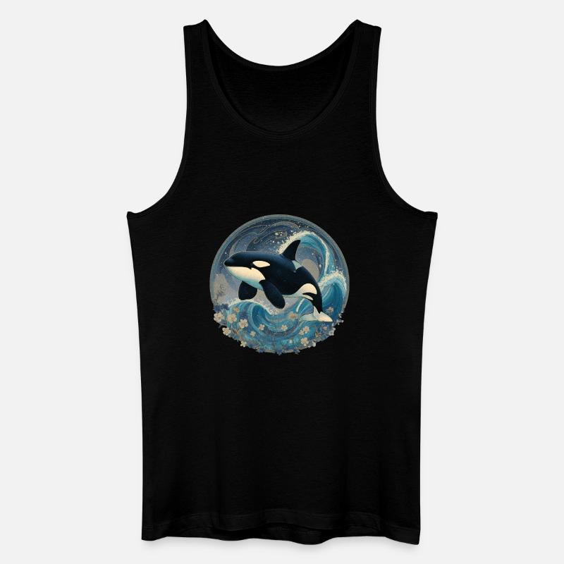 Orca - Männer Bio Tank Top - Schwarz