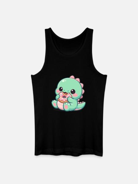 Little dino snacking donut - Men’s Organic Tank Top - black