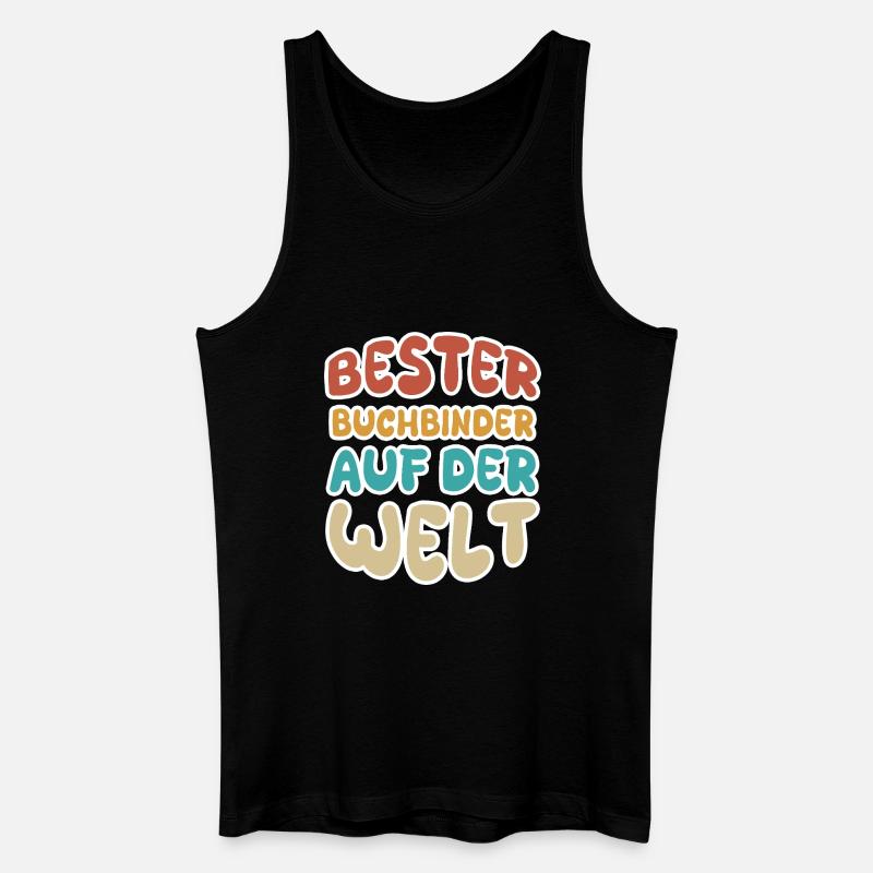 Buchbinder als Beruf - Männer Bio Tank Top - Schwarz