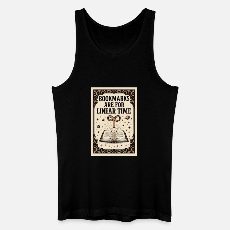Lesezeichen für lineare Zeit | Sci-Fi Buch - Männer Bio Tank Top - Schwarz