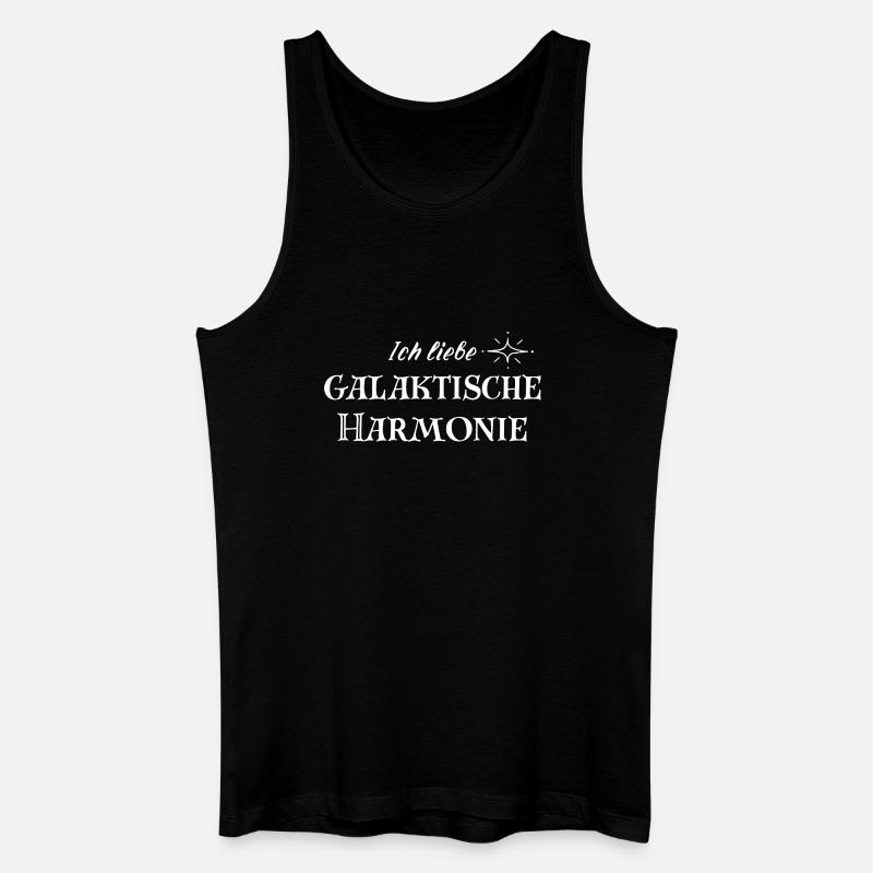 HARMONIE – Galaktisches Statement Mode - Männer Bio Tank Top - Schwarz