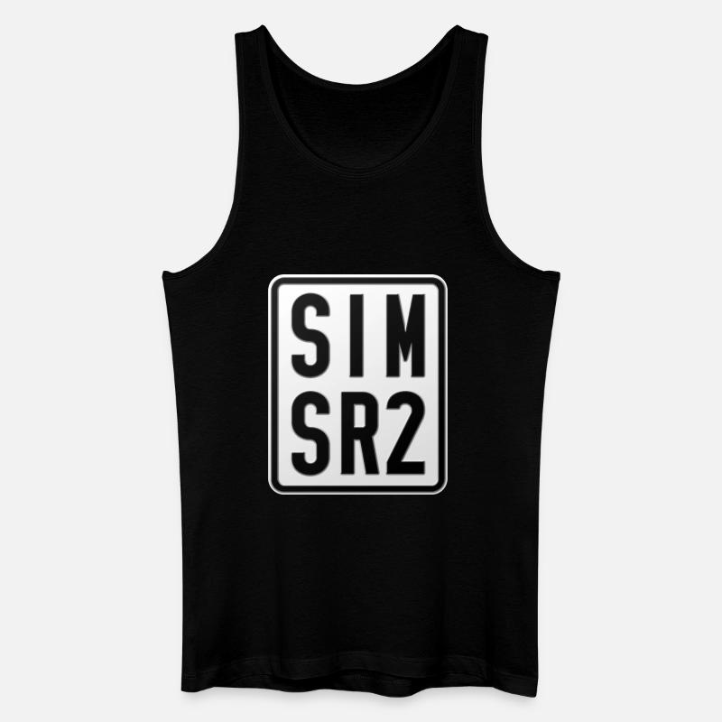 Simson SR2 Moped Kennzeichen - Männer Bio Tank Top - Schwarz