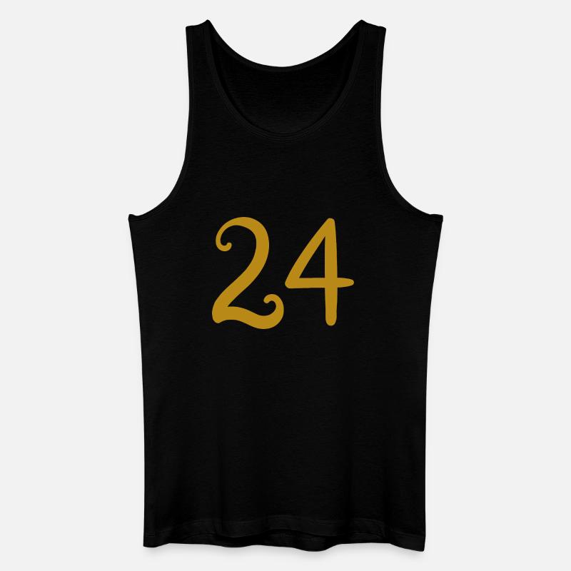 24 - Männer Bio Tank Top - Schwarz