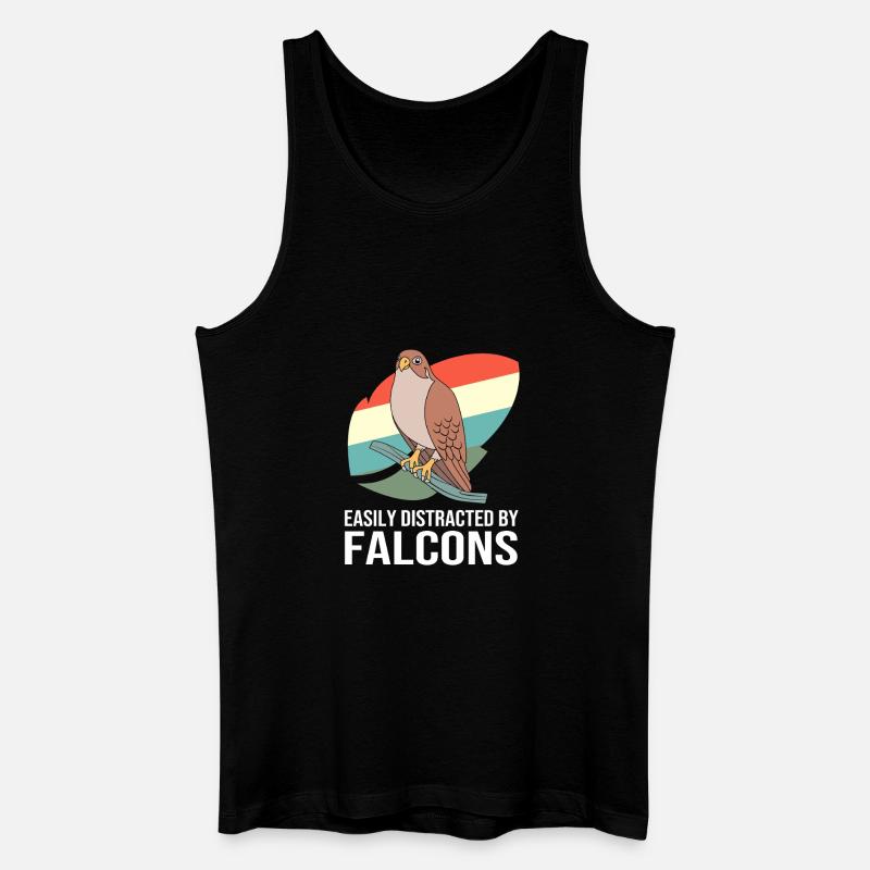 Falknerei Chirp Falke - Männer Bio Tank Top - Schwarz
