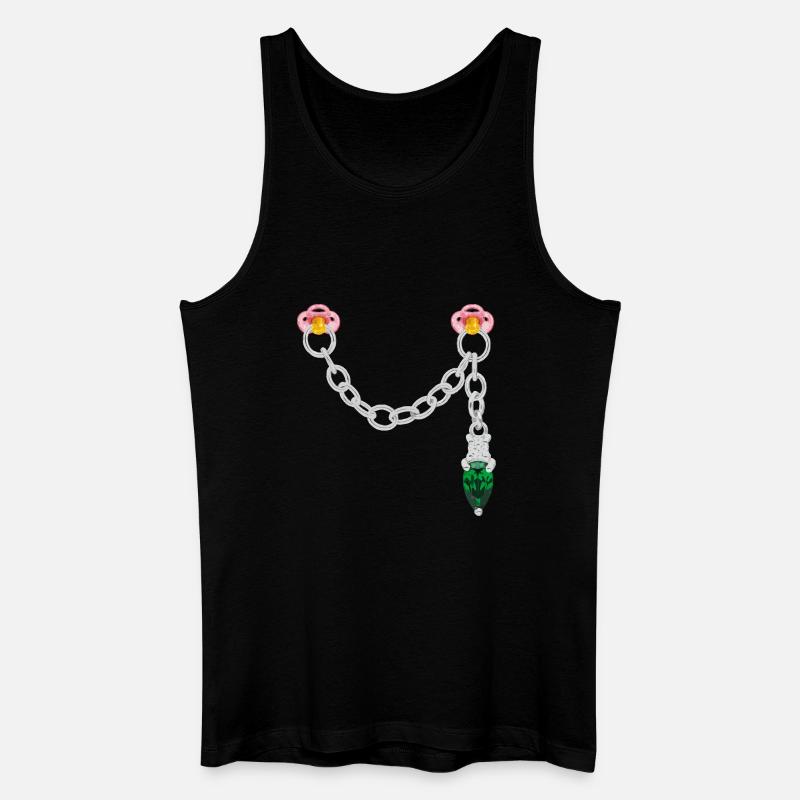 Silberner Steckverbinder - Männer Bio Tank Top - Schwarz