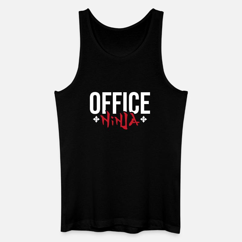Büro-Ninja - Männer Bio Tank Top - Schwarz
