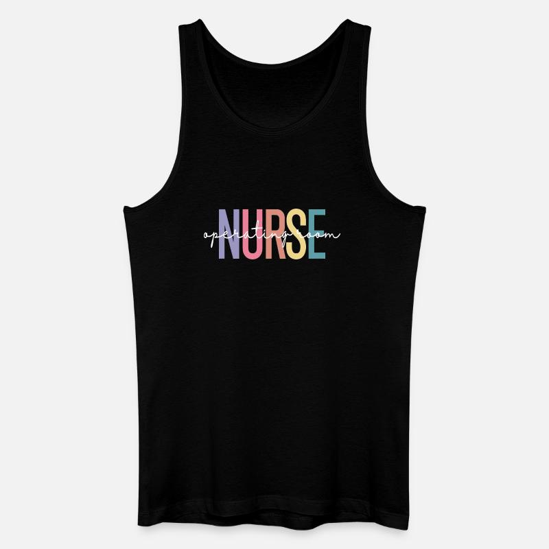 Nurse OR Gradient Letter Design - Männer Bio Tank Top - Schwarz