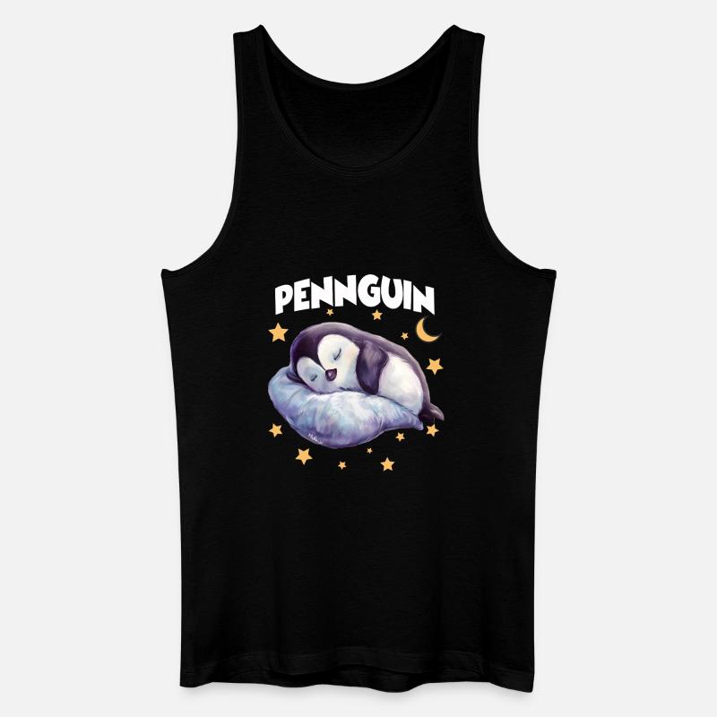 PennguinPenguin Pajamas Pennguin Late Riser - Men’s Organic Tank Top - black