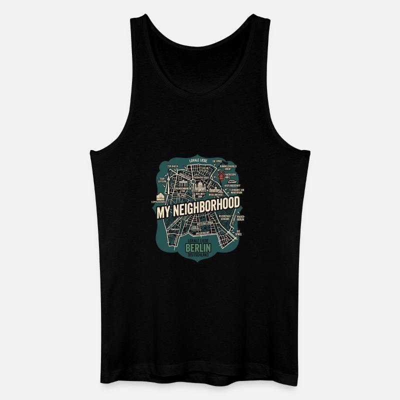 Berlin Meine Nachbarschaft - Männer Bio Tank Top - Schwarz