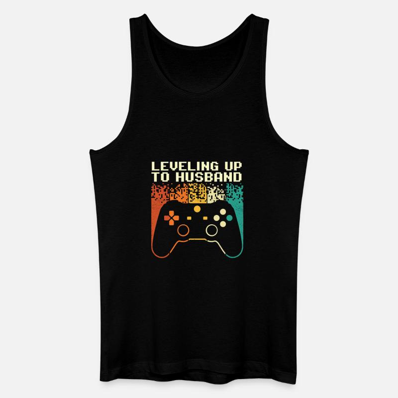 Aufstieg zum Ehemann-Gamer-Junggesellenabschied - Männer Bio Tank Top - Schwarz