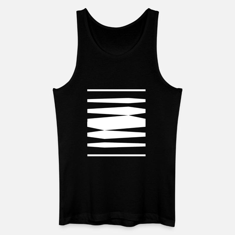 Bold Stripes-Design - Männer Bio Tank Top - Schwarz