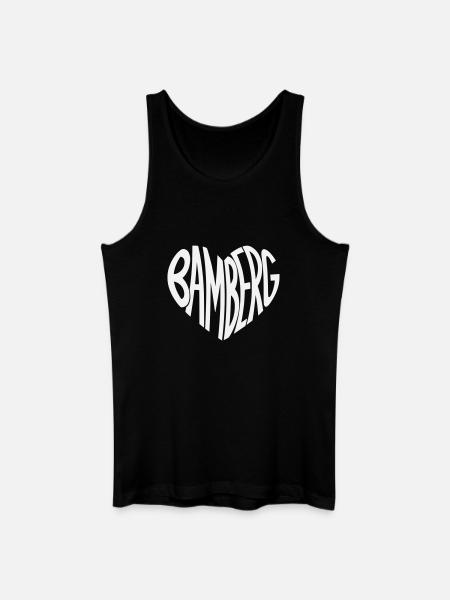 Bamberg Heart Typo - Men’s Organic Tank Top - black