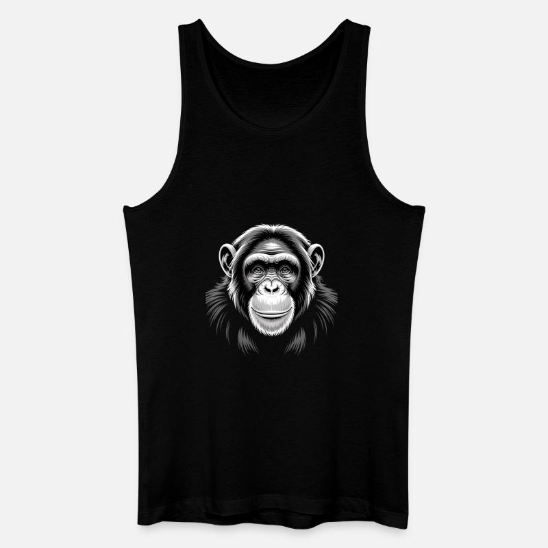Monkey Chimpanzee - Men’s Organic Tank Top - black
