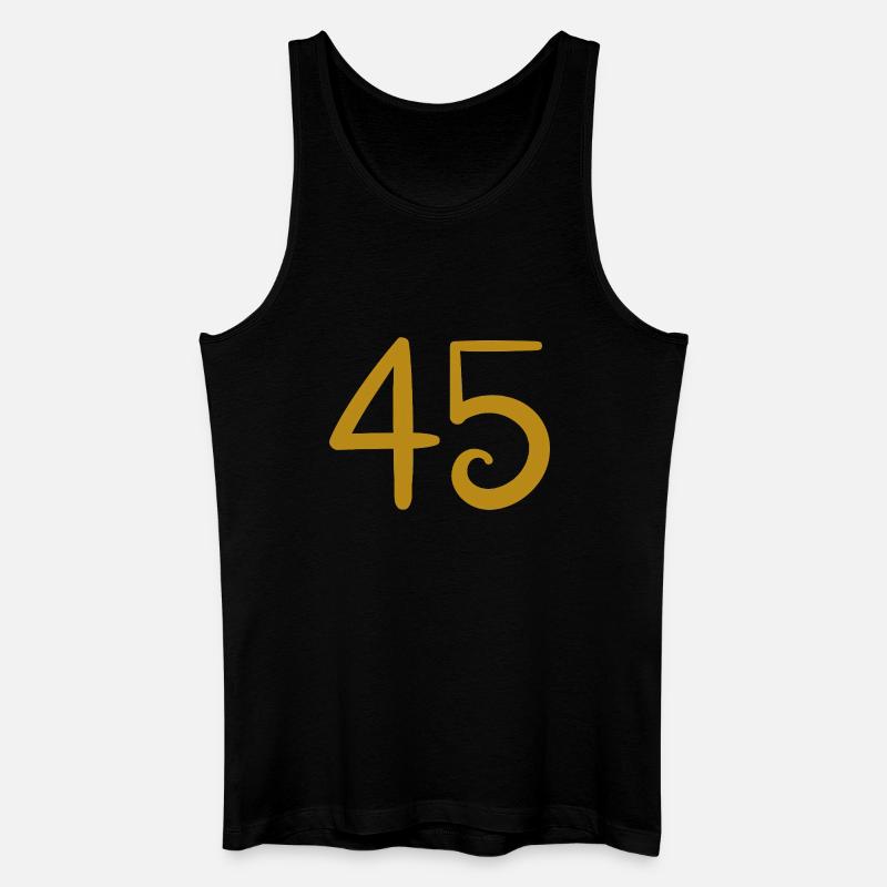 45 - Männer Bio Tank Top - Schwarz