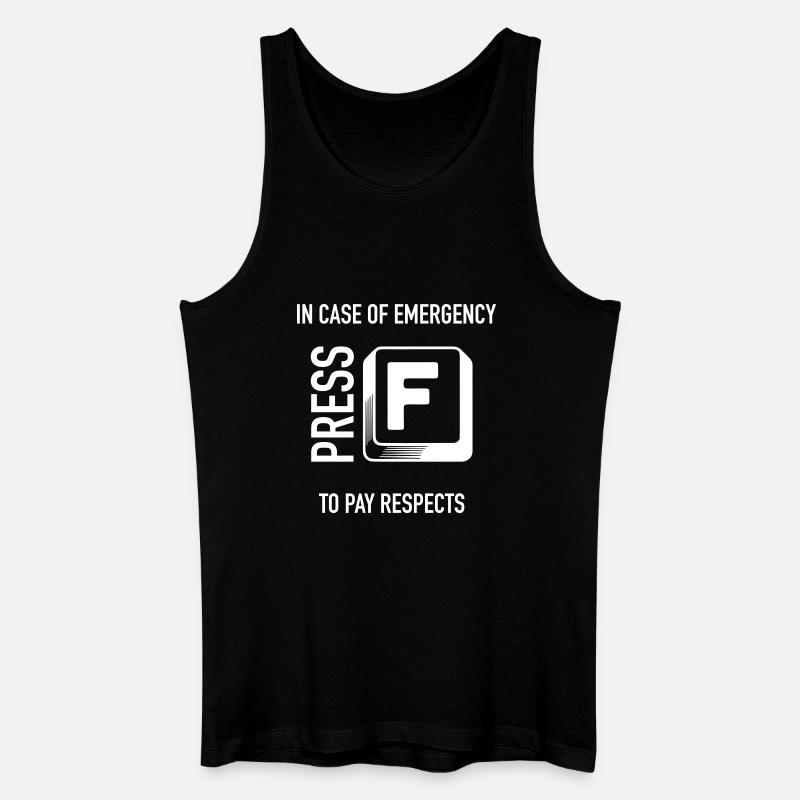 Notfall F Respekt Meme - Männer Bio Tank Top - Schwarz