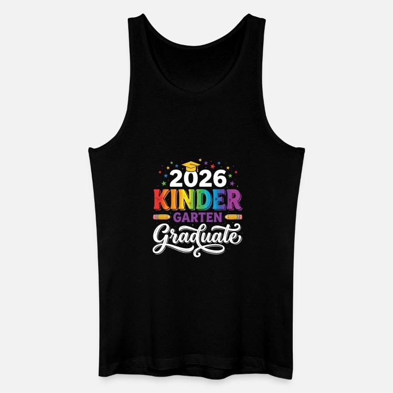 2026 Kindergarten-Absolvent Rainbow - Männer Bio Tank Top - Schwarz